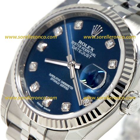 rolex datejust quadrante blu diamanti|rolex datejust 36 prezzi.